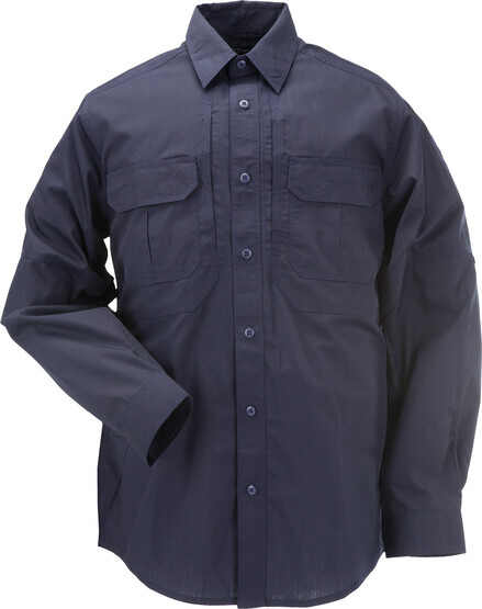 5.11 Tactical TACLITE Pro Long Sleeve Shirt in dark navy, front view